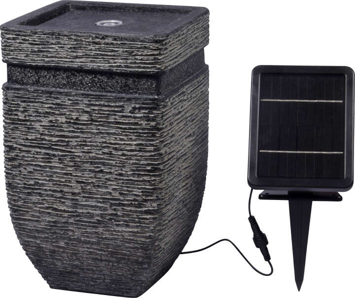 dobar Gartenbrunnen Hera mit LEDs und Solarpanel